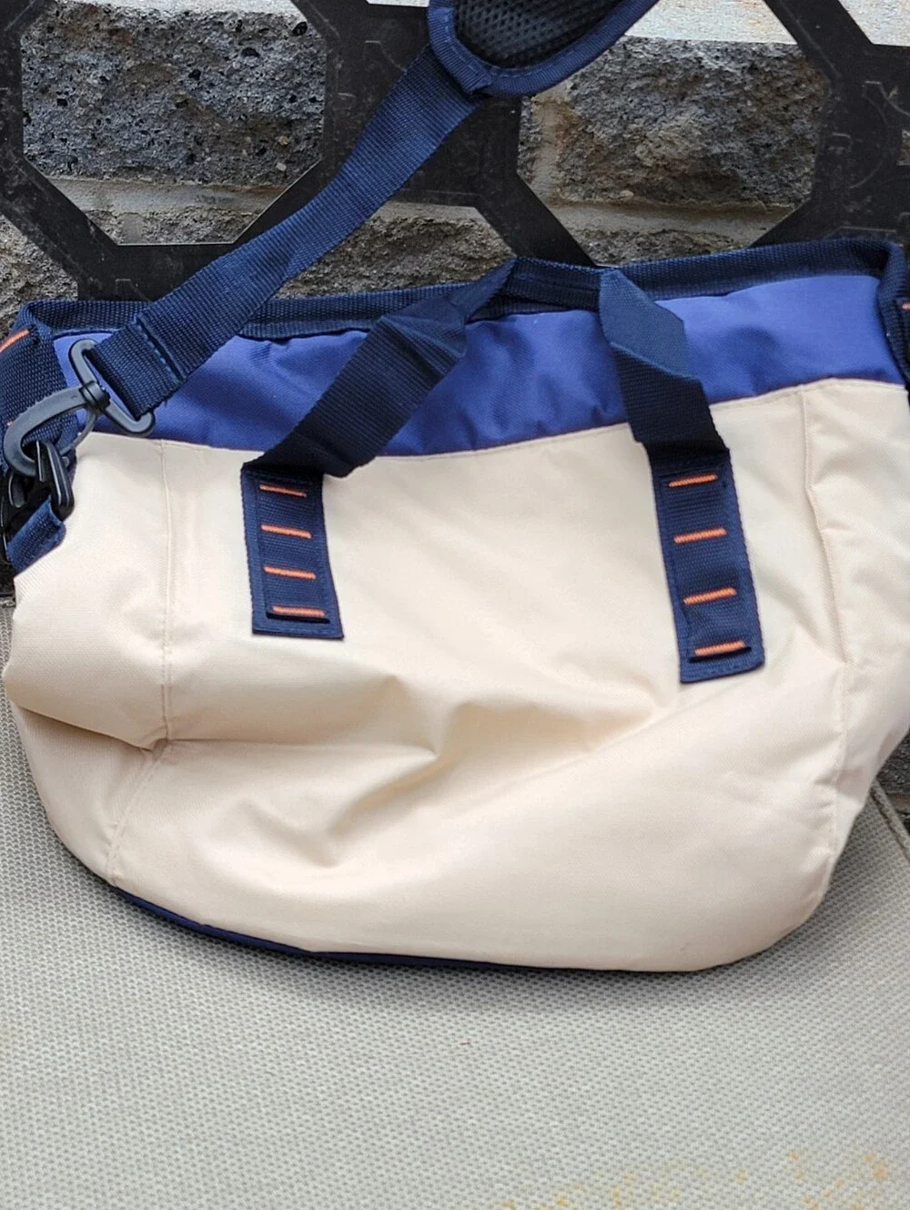 Disney Cruise Line Insulated Cooler Bag Tote Beige Blue Orange Shoulder Strap
